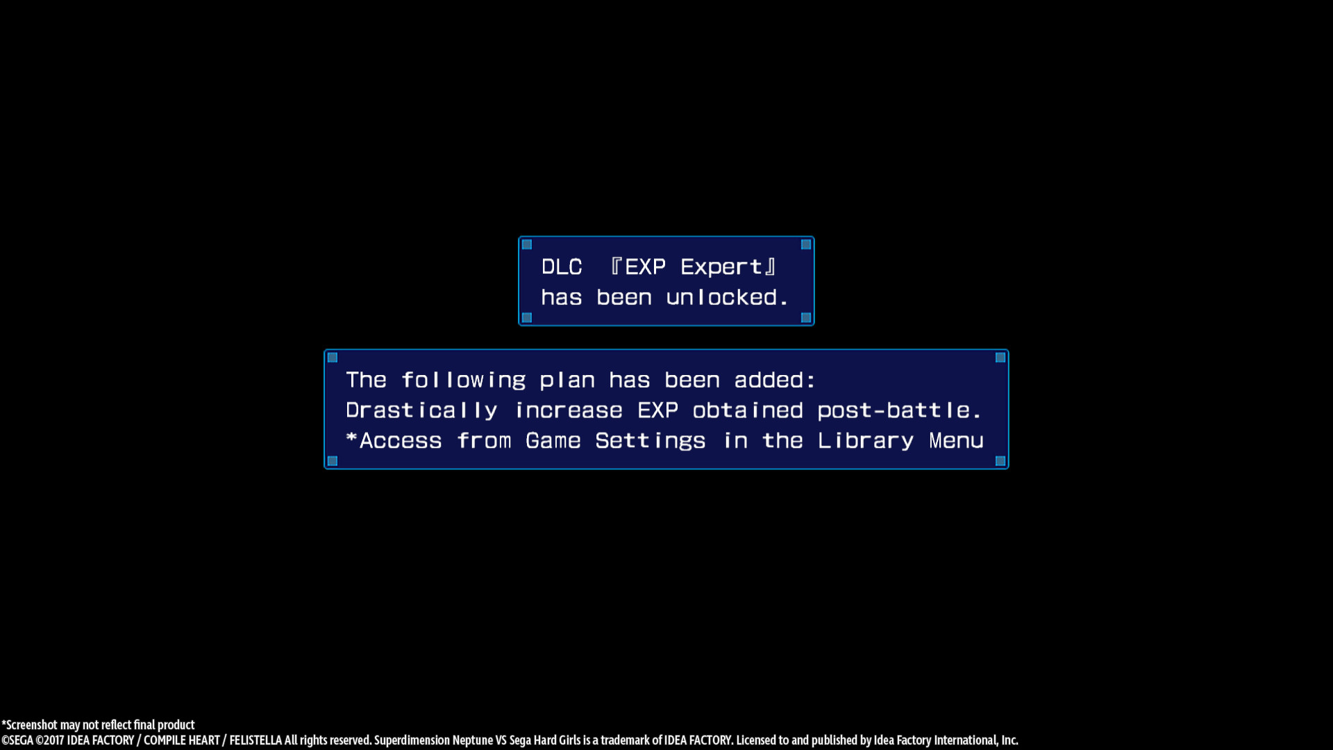 Superdimension Neptune VS Sega Hard Girls - EXP Expert Featured Screenshot #1