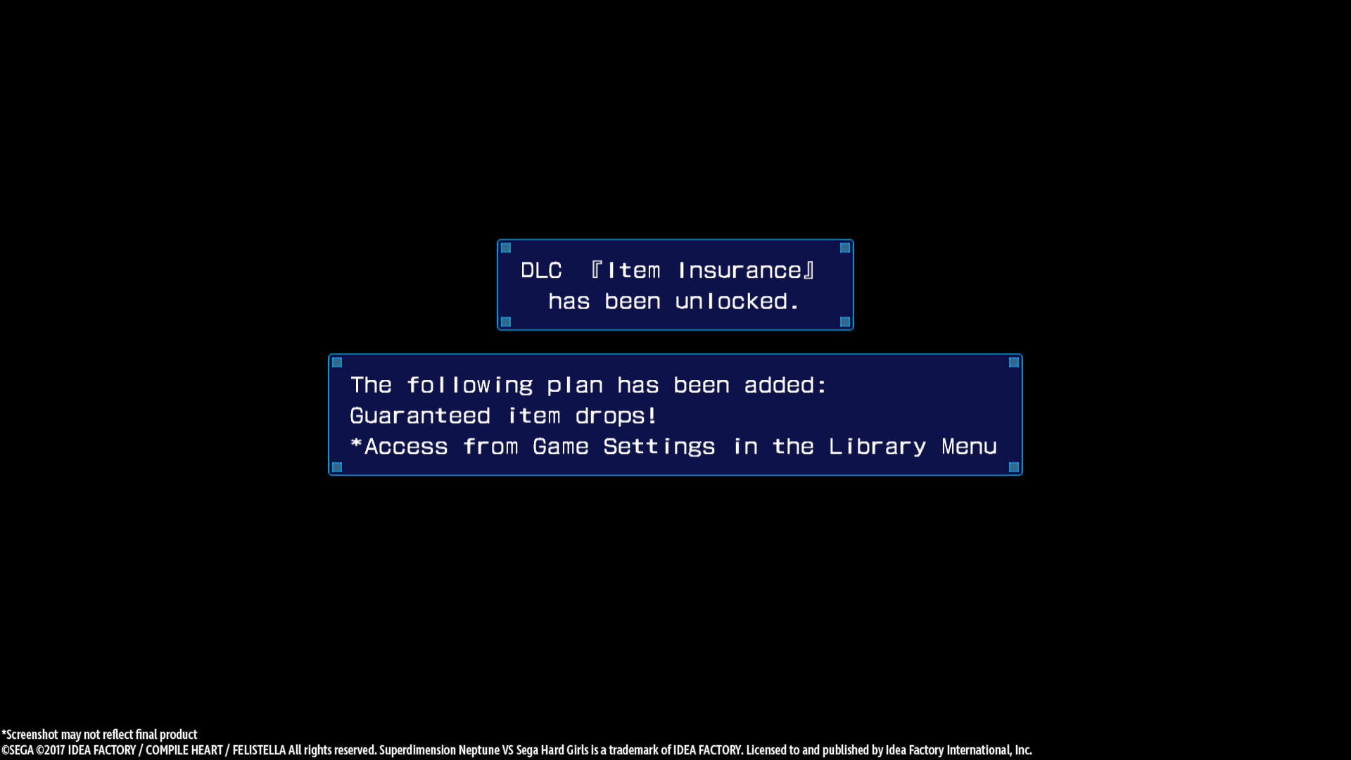 Superdimension Neptune VS Sega Hard Girls - Item Insurance Featured Screenshot #1