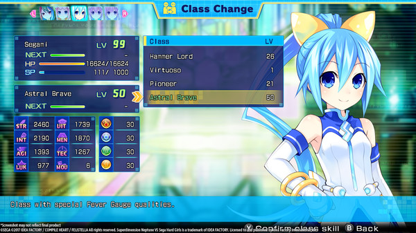 скриншот Superdimension Neptune VS Sega Hard Girls - Segami's Astral Brave 2