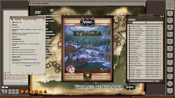 скриншот Fantasy Grounds - Rybalka (5E) 0