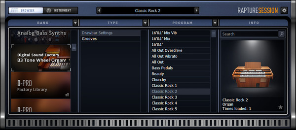 скриншот Xpack - Digital Sound Factory - B3 Tone Wheel Organ 0