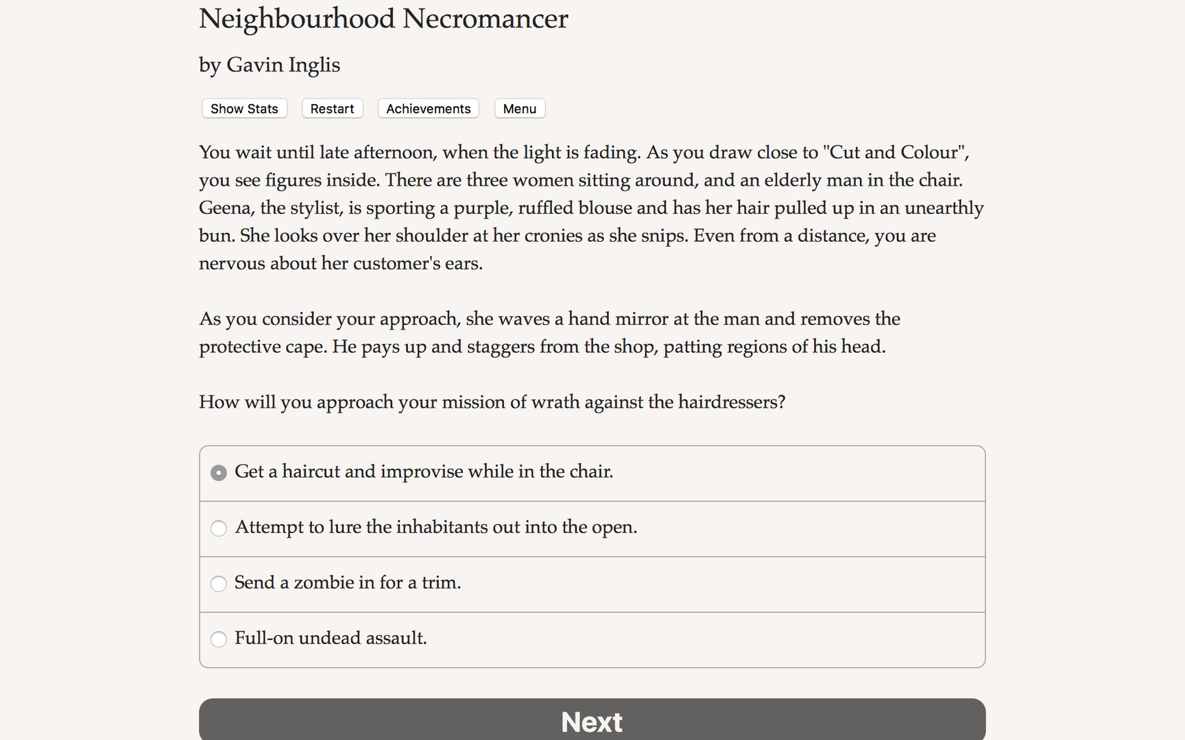 Neighbourhood Necromancer Demo #0