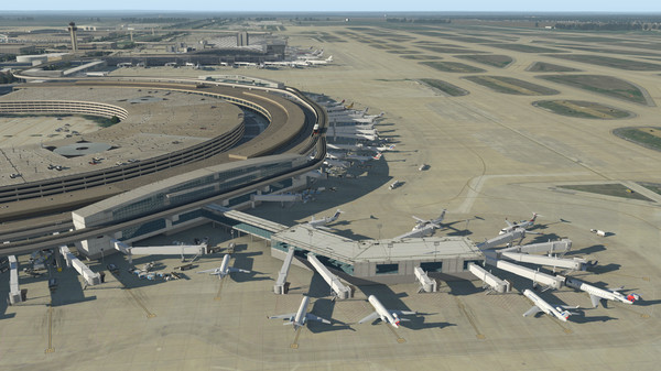 скриншот X-Plane 11 - Add-on: Aerosoft - Airport Dallas/Fort Worth International 1