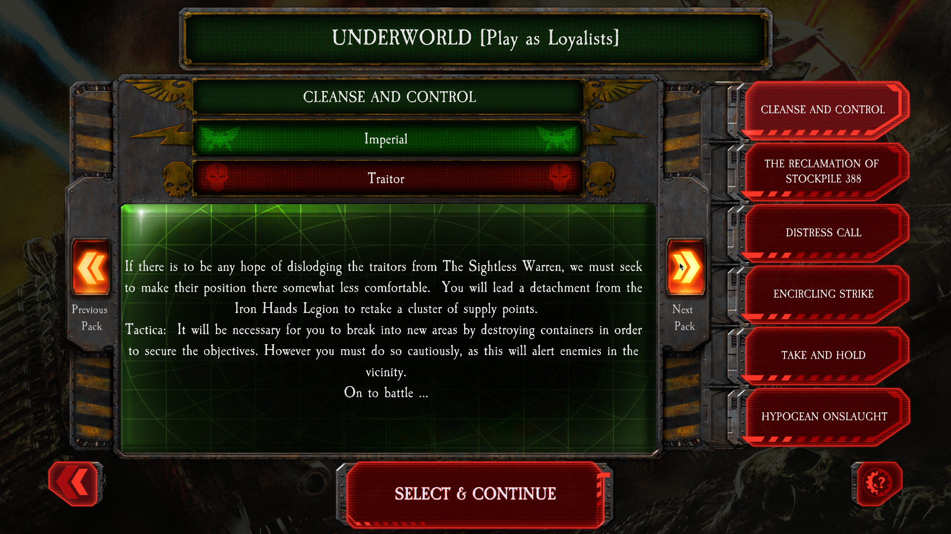 The Horus Heresy: Battle of Tallarn - Underworld Campaign PC gameplay screenshot 1 of 1