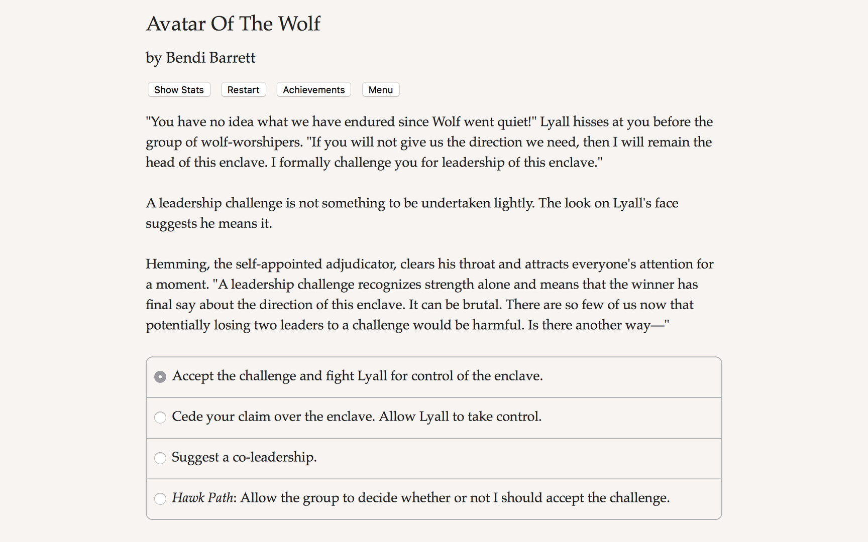Avatar Of The Wolf Demo #3