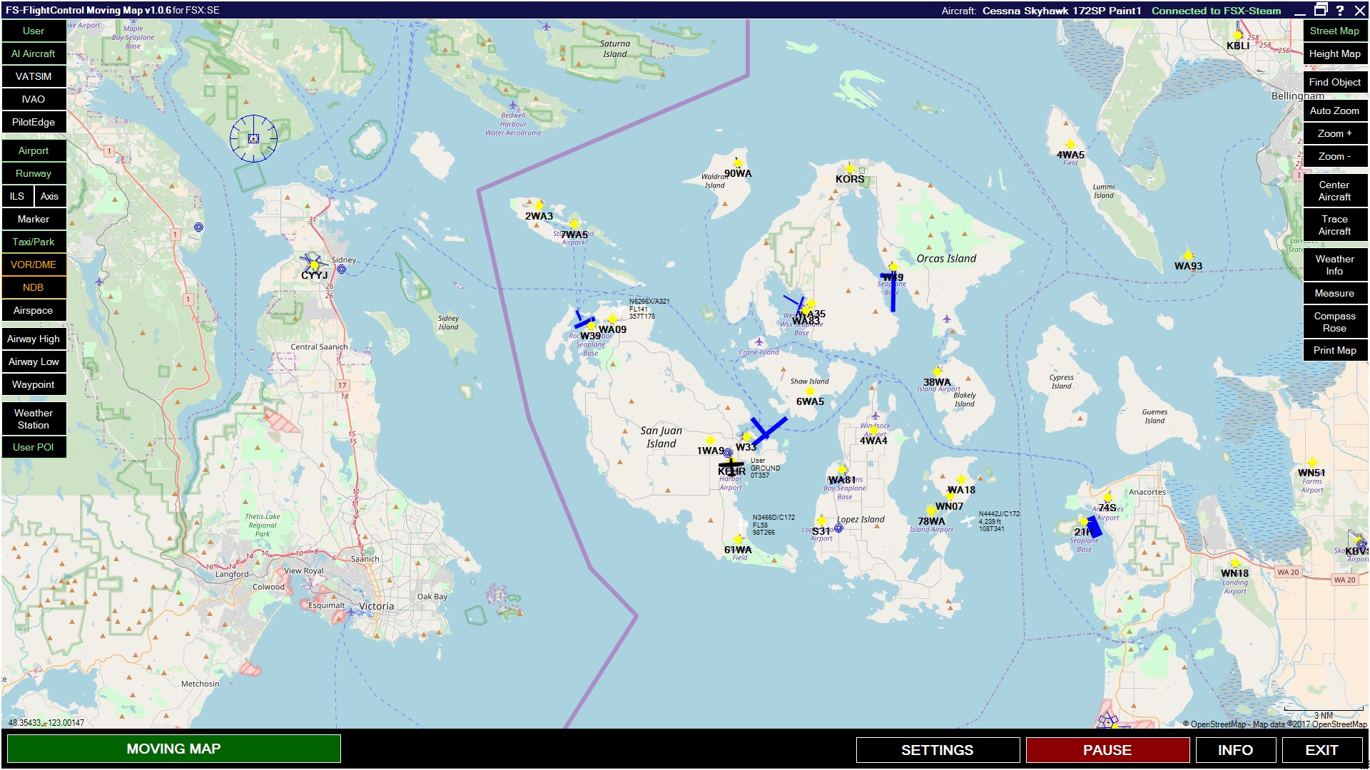 План полета для fsx