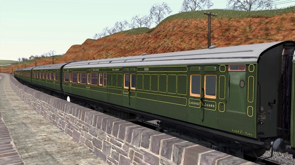 скриншот TS Marketplace: Maunsell 59ft Low Window Corridor Coach Pack Southern Olive Green 4