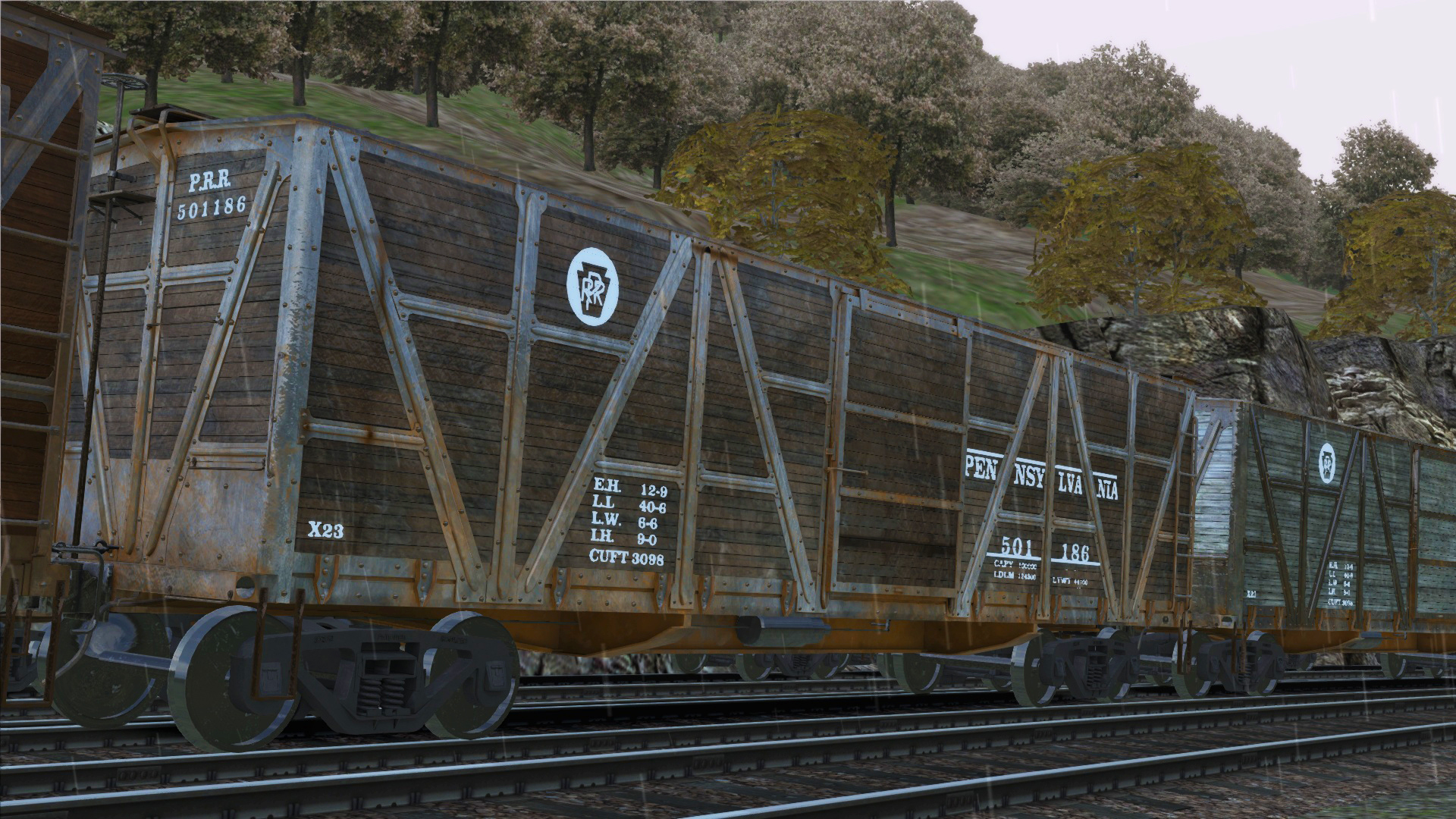 TS Marketplace: PRR X23 Boxcar Wagon Pack Add-On Featured Screenshot #1