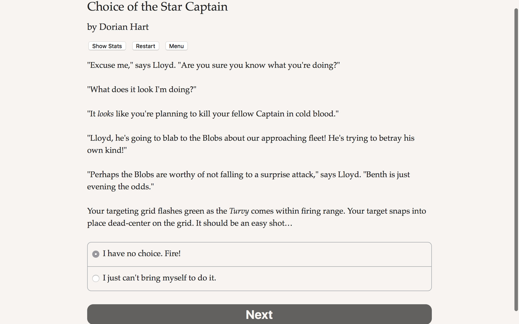 Choice of the Star Captain Demo #3