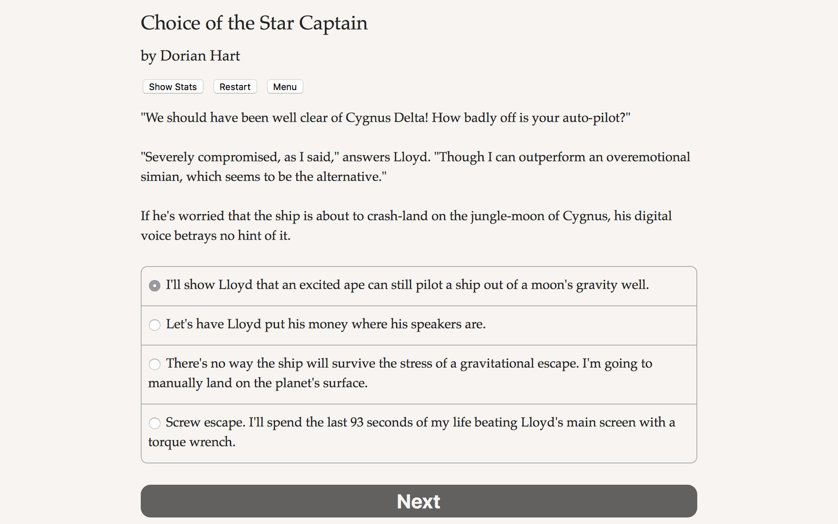 Choice of the Star Captain Demo #0