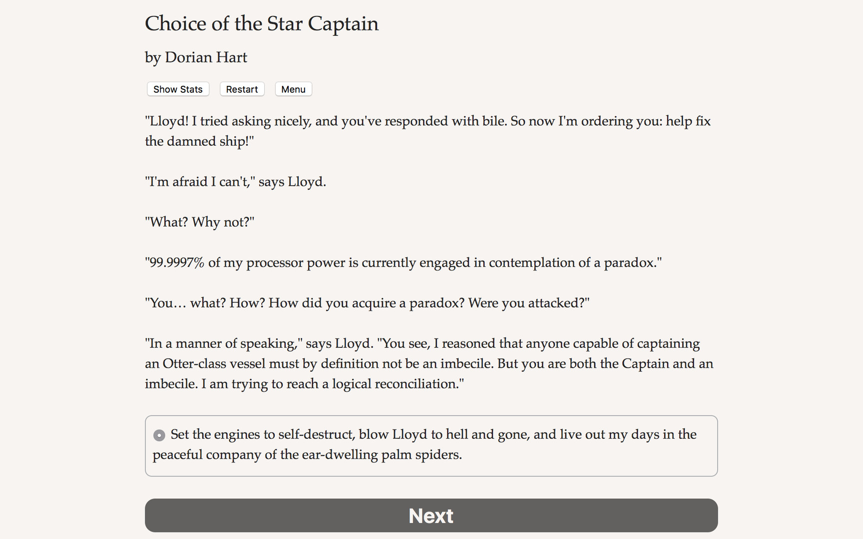 Choice of the Star Captain Demo #5