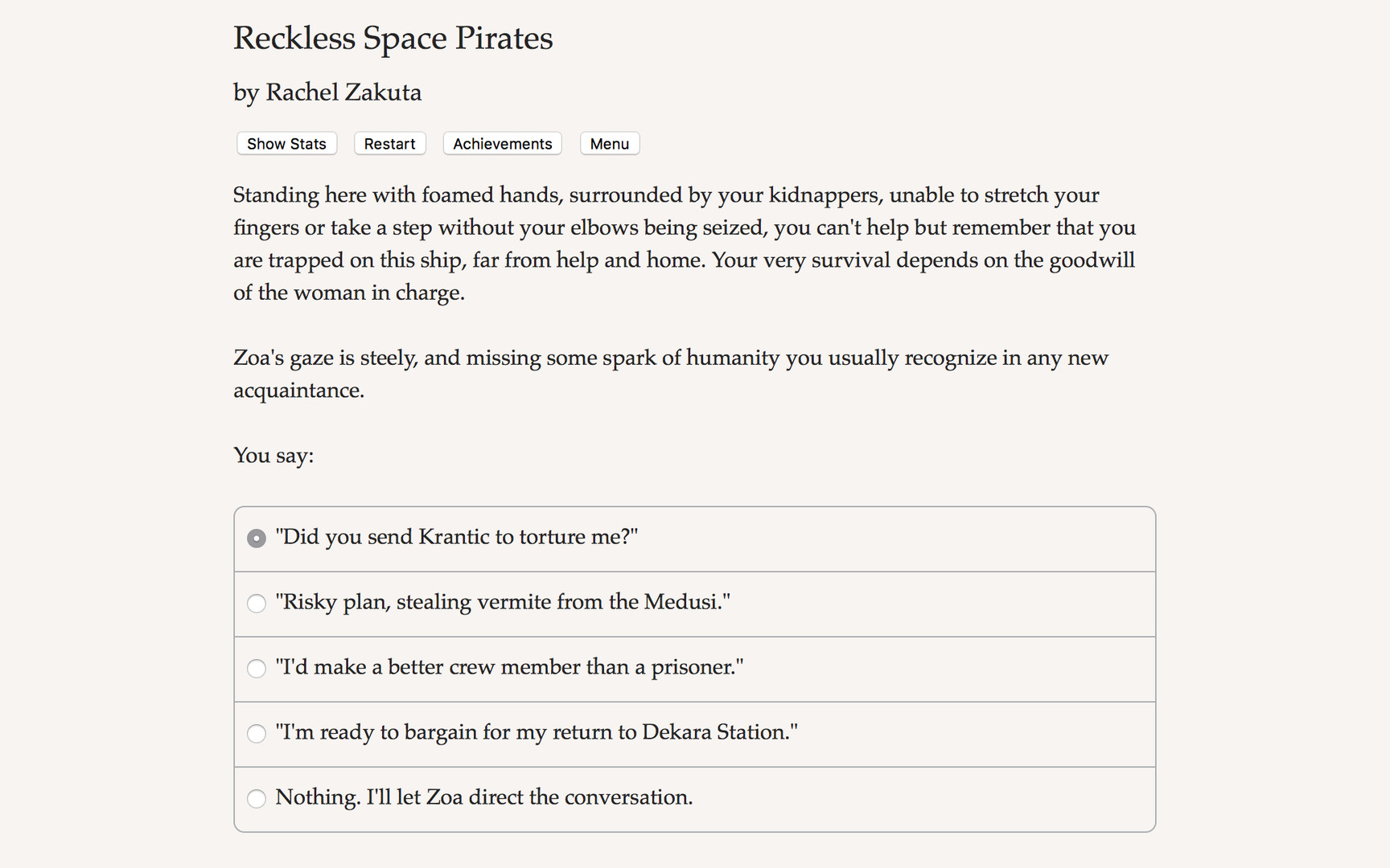 Reckless Space Pirates Demo #0