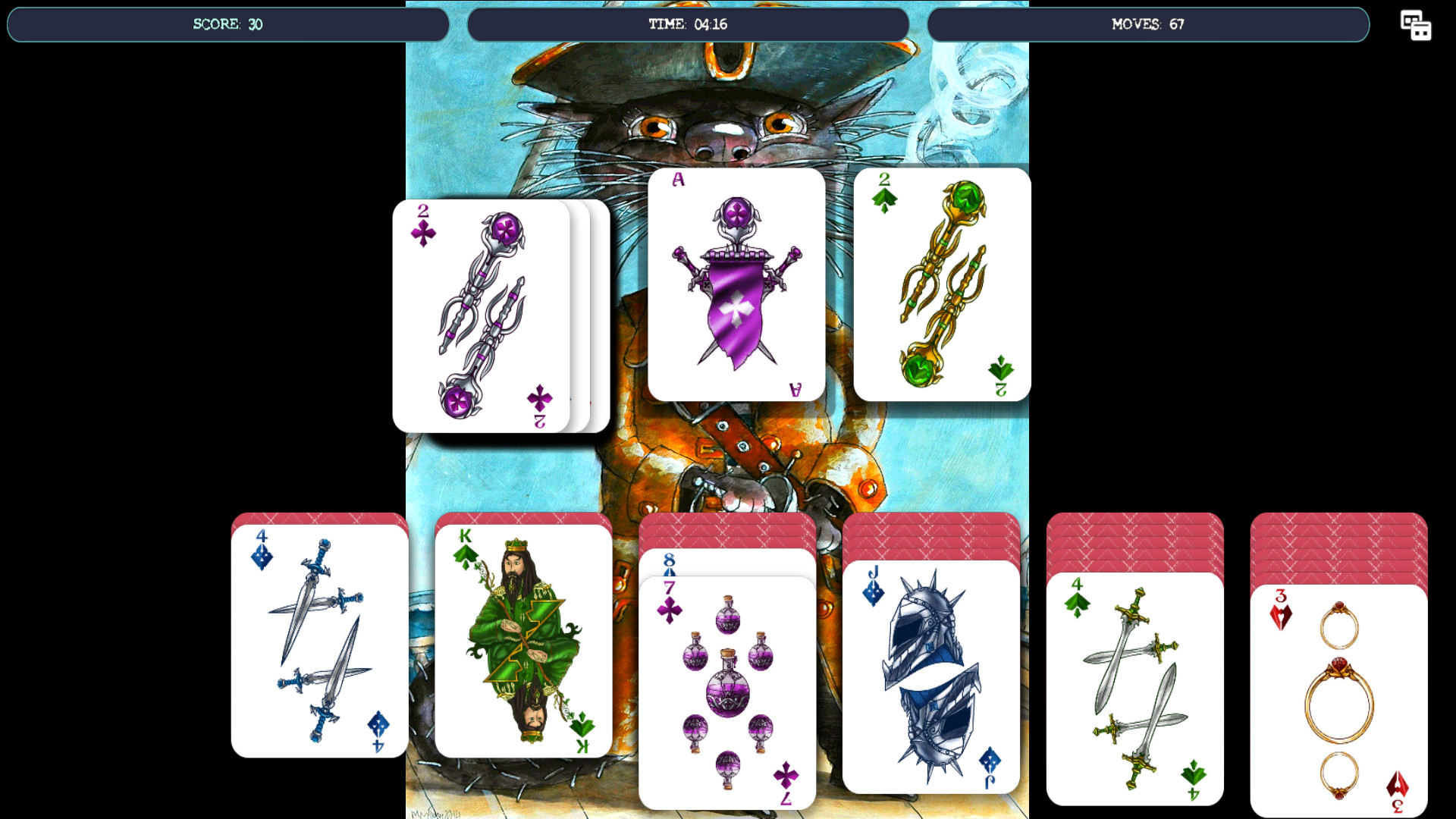 Скидка на Solitaire. Cat Pirate Portrait
