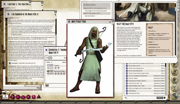 скриншот Fantasy Grounds - Pathfinder RPG - Mummy's Mask AP 1: The Half-Dead City (PFRPG) 0