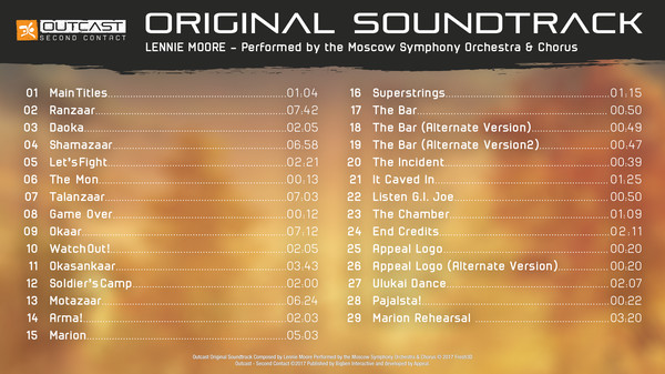 скриншот Outcast – Second Contact Original Soundtrack 0