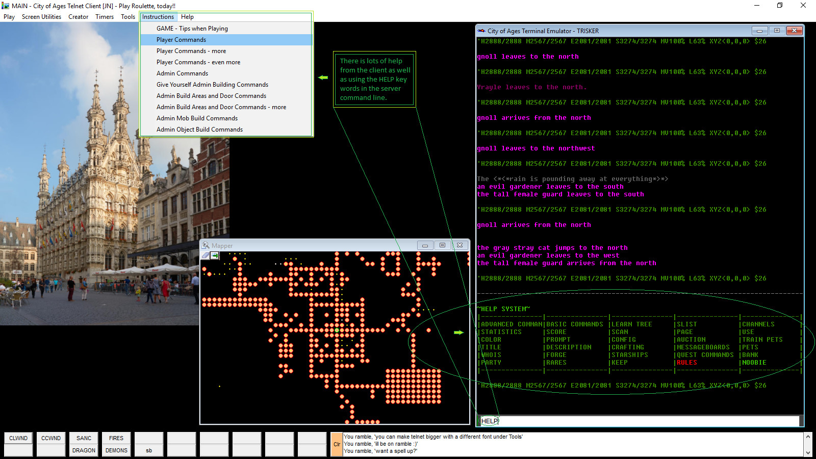 City of Ages: Picture Supportive Text MUD (server and client included) #9