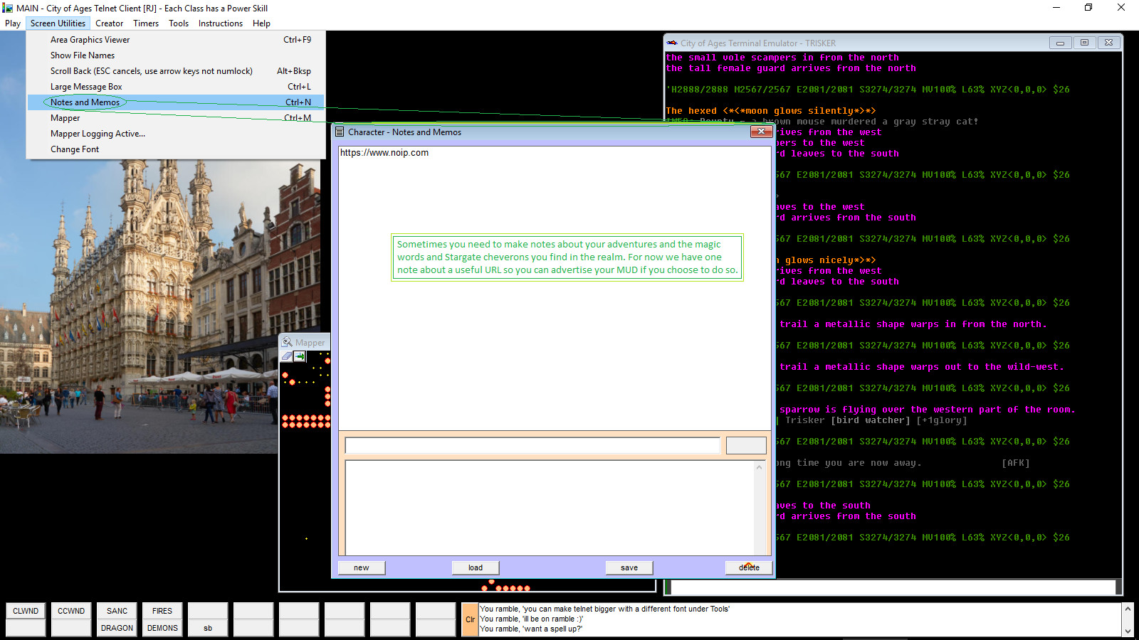 City of Ages: Picture Supportive Text MUD (server and client included) #6