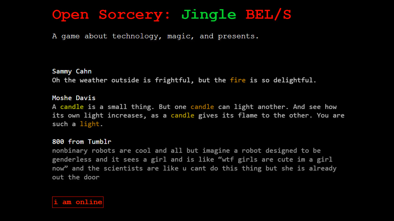 Open sorcery: jingle bel/s mac os catalina