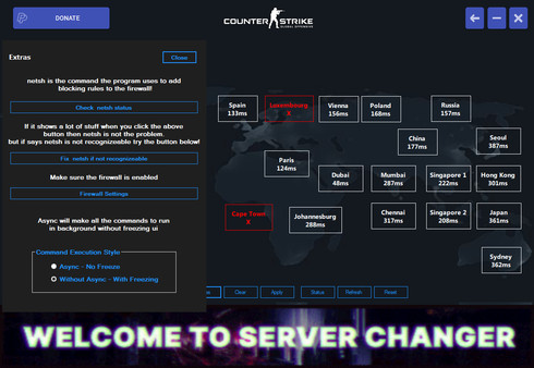 Скриншот из Server Changer