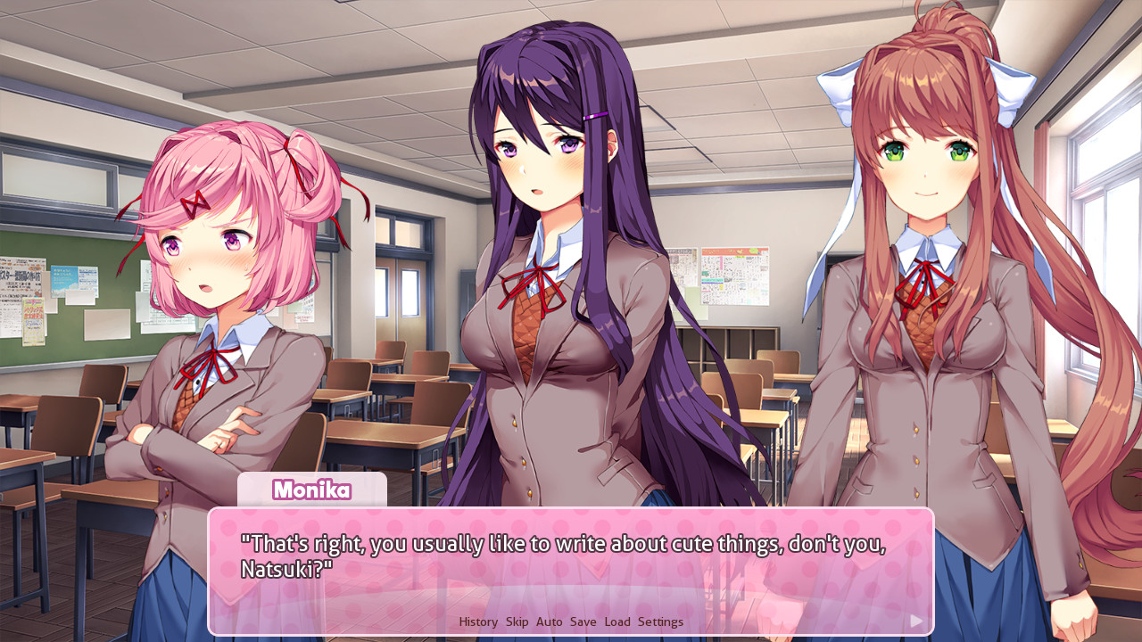 Doki Doki Literature Club - скачать русификатор для игры. Играть бесплатно  в Стим