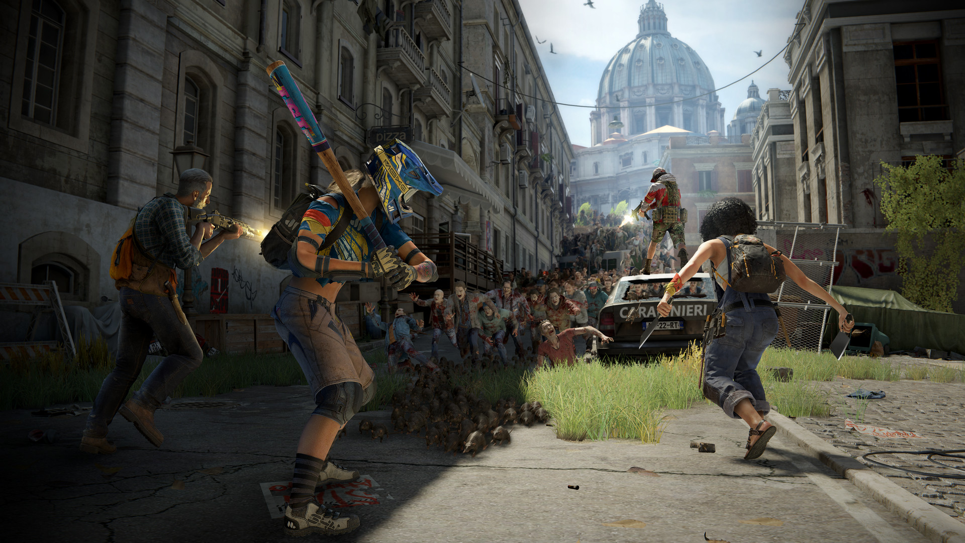 First World War Z gameplay has big hordes of fast zombies