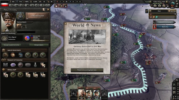 скриншот Hearts of Iron IV: Waking the Tiger 5