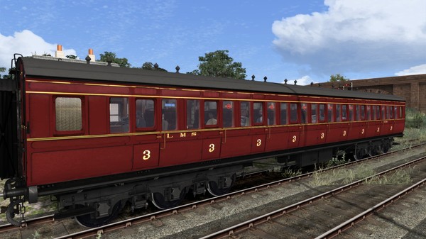 скриншот TS Marketplace: Caledonian Railway 65ft Grampian LMS Period 3 Coach Pack 1