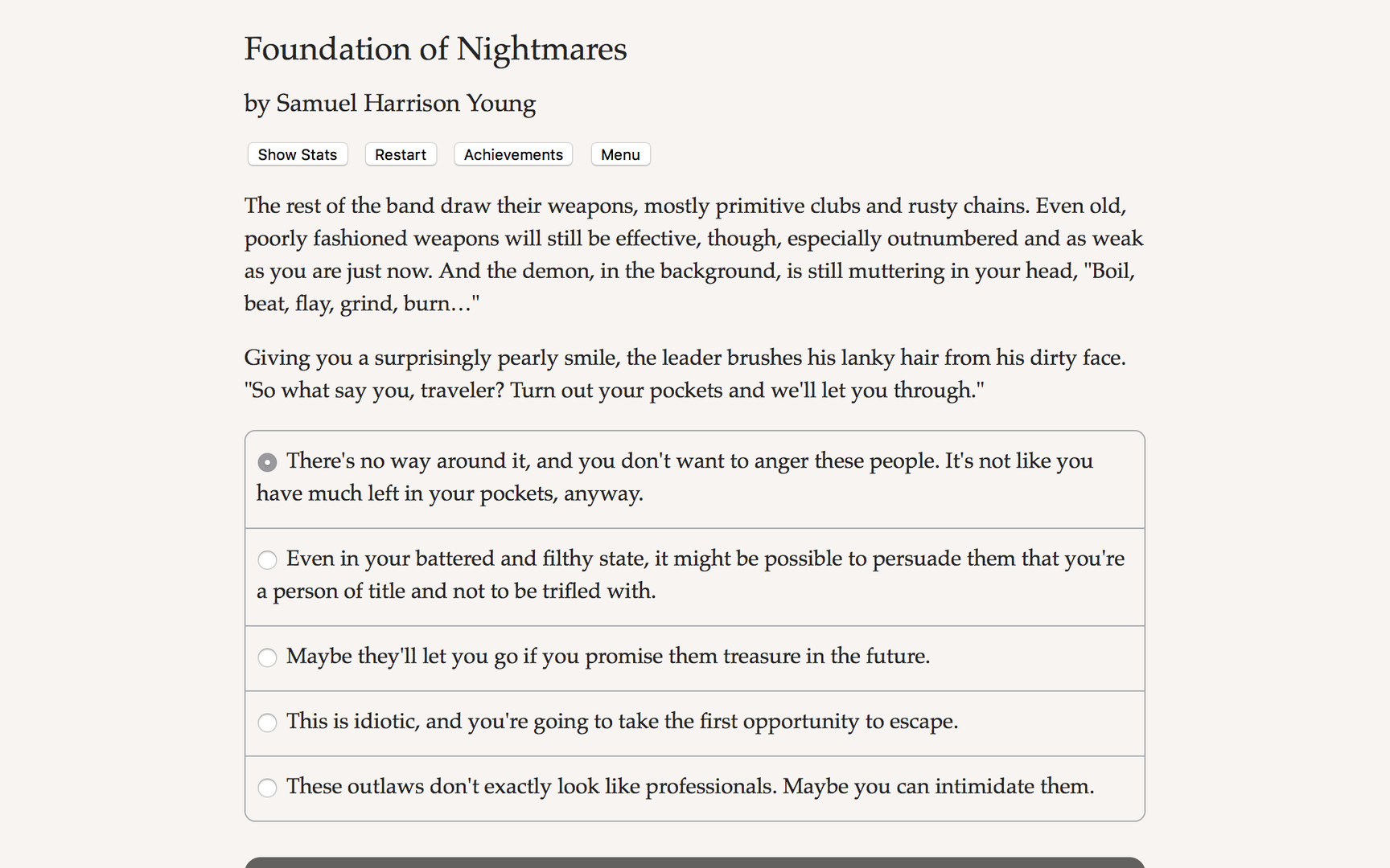 Foundation of Nightmares Demo #0