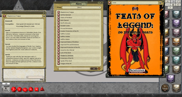 скриншот Fantasy Grounds - Feats of Legend: 20 Infernal Feats (PFRPG) 1