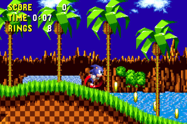 The game sonic hedgehog Sonic the