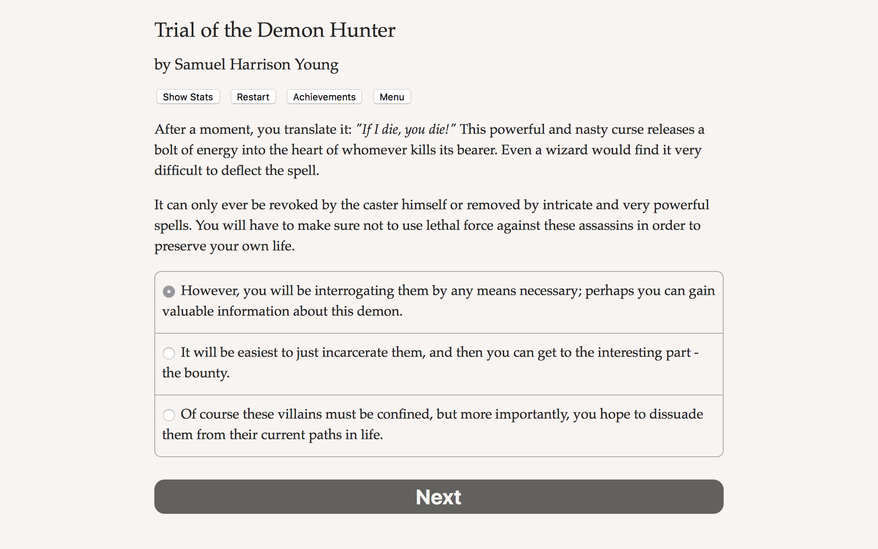Trial of the Demon Hunter Demo #4