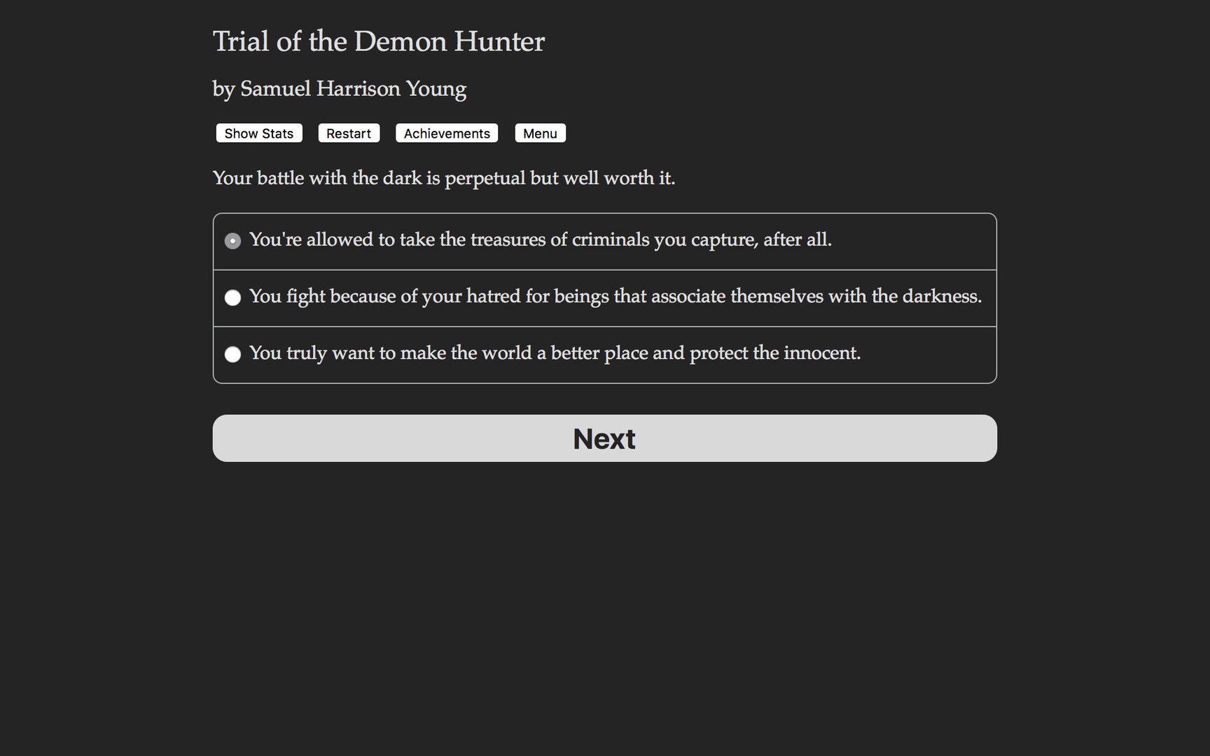 Trial of the Demon Hunter Demo #2