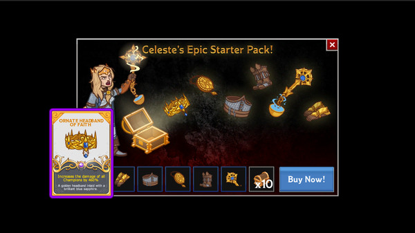скриншот Idle Champions of the Forgotten Realms - Celeste's Starter Pack 0