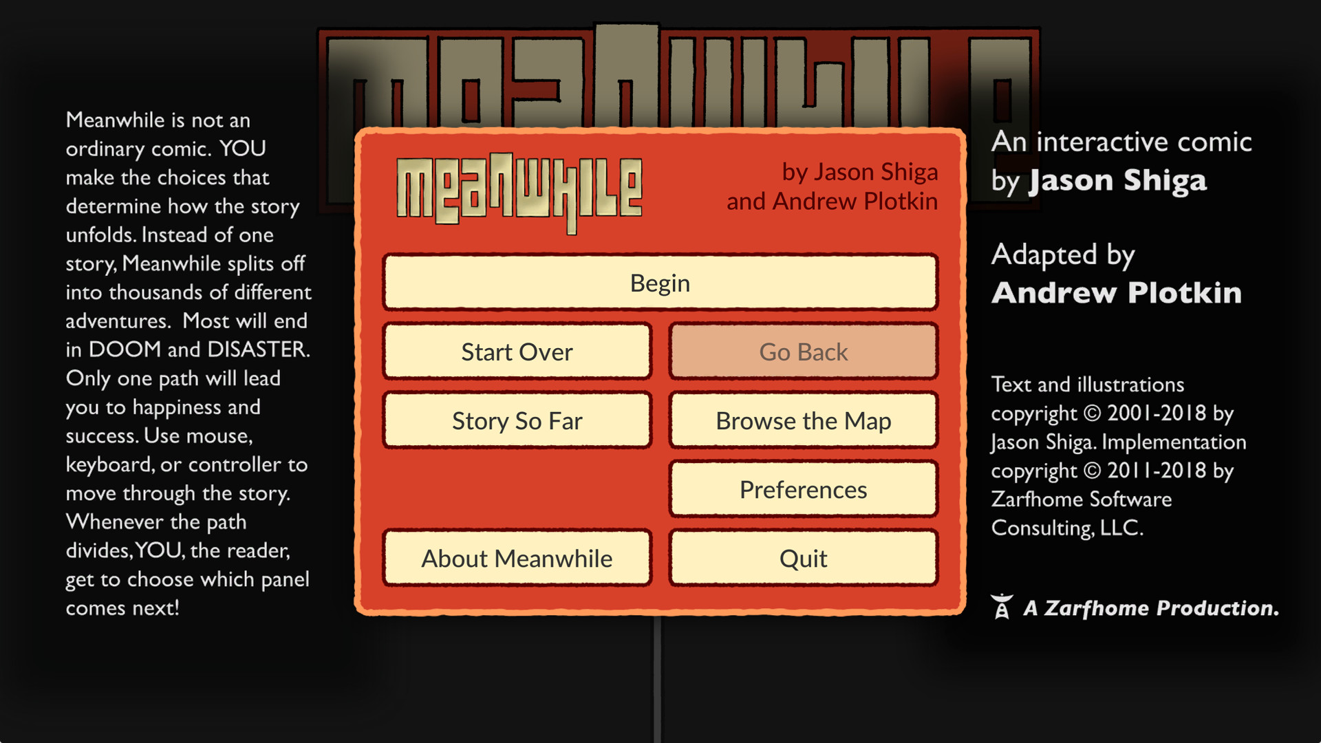 Meanwhile: An Interactive Comic Book #4