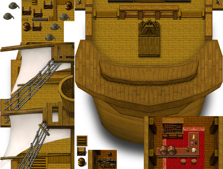 KHAiHOM.com - RPG Maker VX Ace - Pirate Ship Tiles