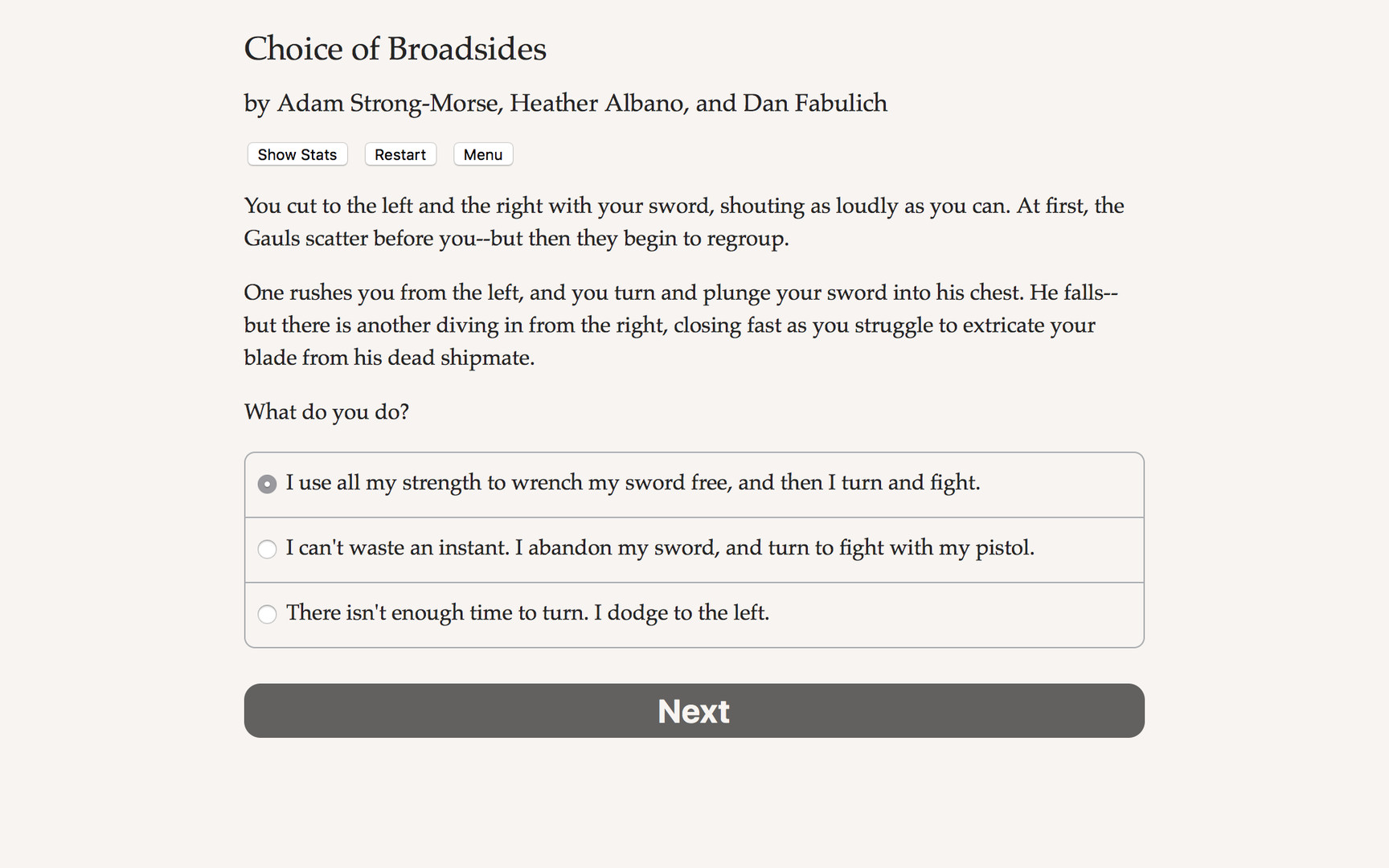 Choice of Broadsides Demo #3