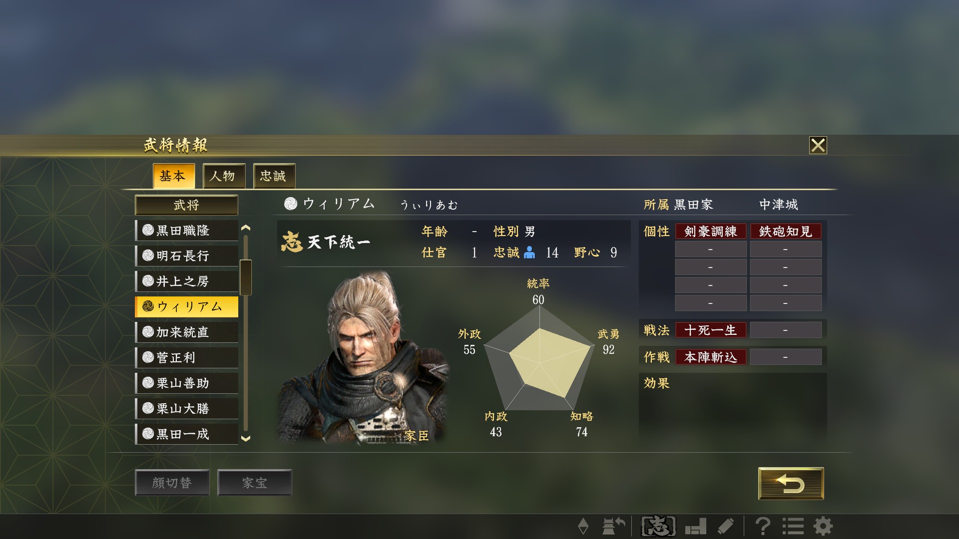 Nobunaga S Ambition Taishi ウィリアム 仁王 武将データ William Officer Data On Steam Nobunaga S Ambition Taishi ウィリアム 仁王 武将データ William Officer Data On Steam