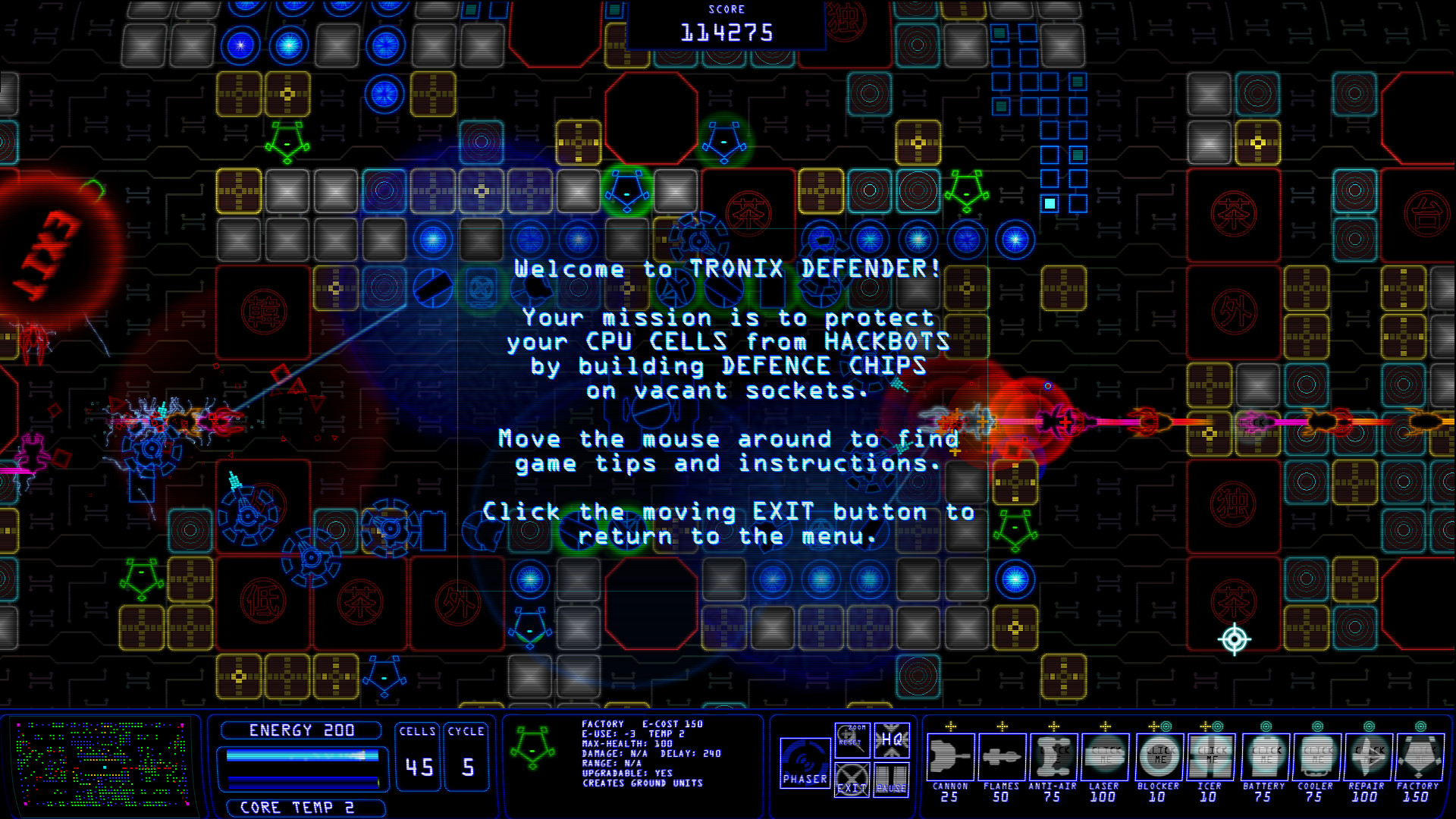 Tronix Defender screenshot 2