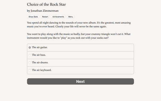 Choice of the Rock Star