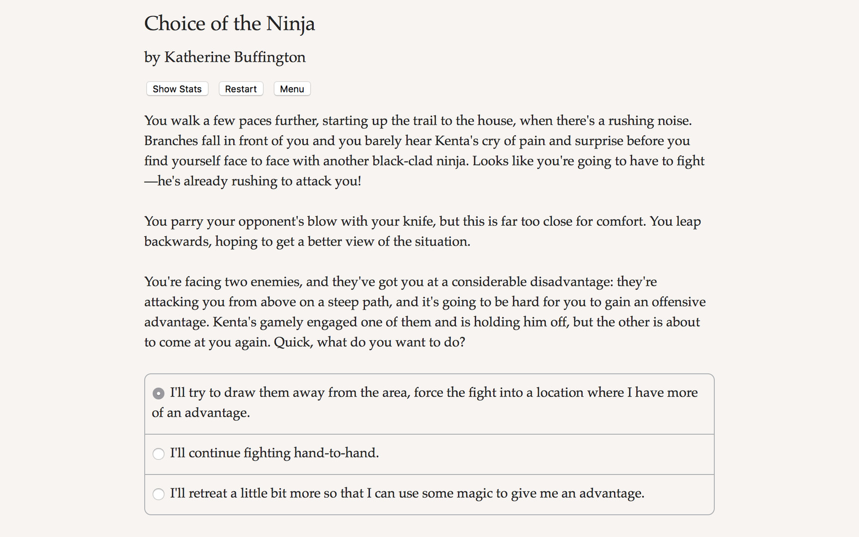 Choice of the Ninja Demo #3