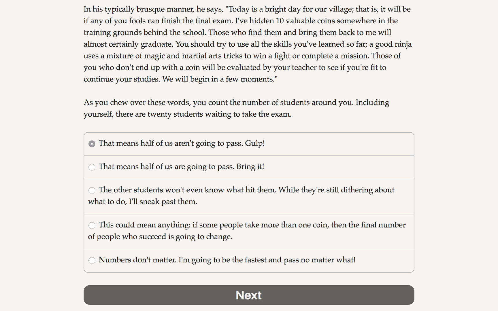 Choice of the Ninja Demo #0