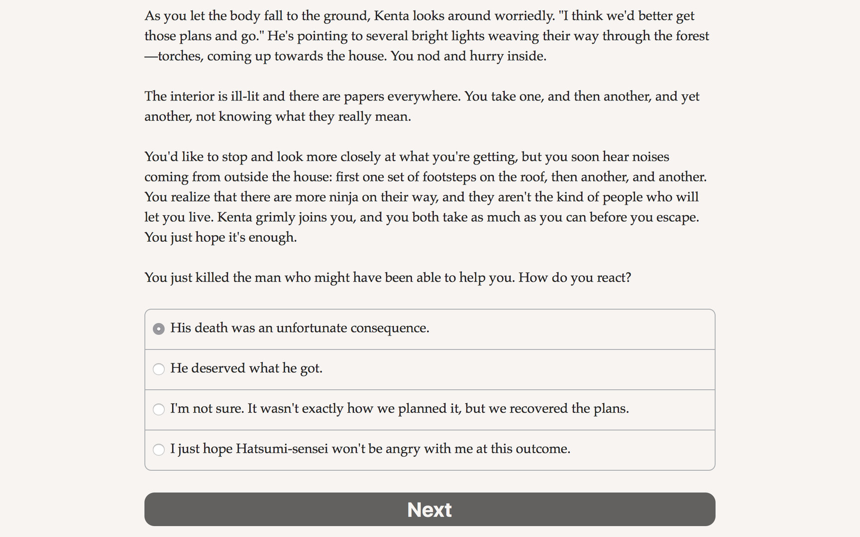 Choice of the Ninja Demo #4