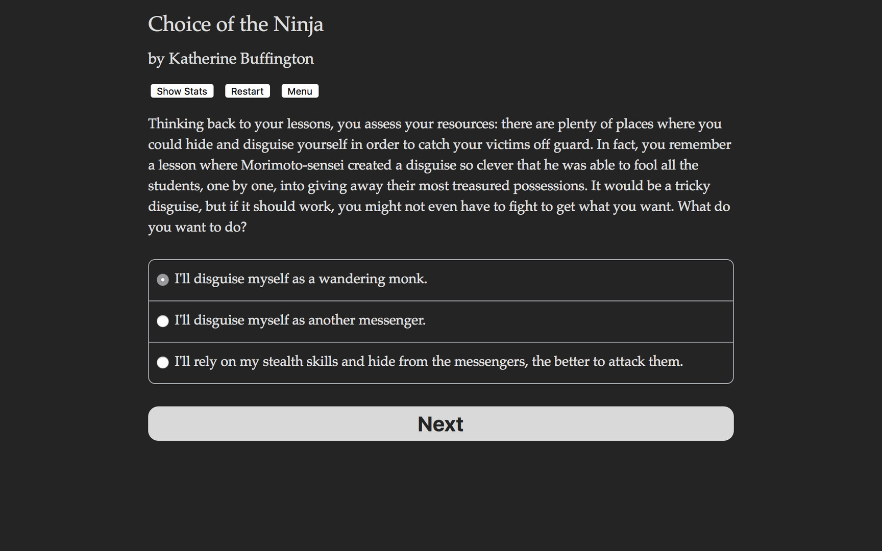 Choice of the Ninja Demo #2