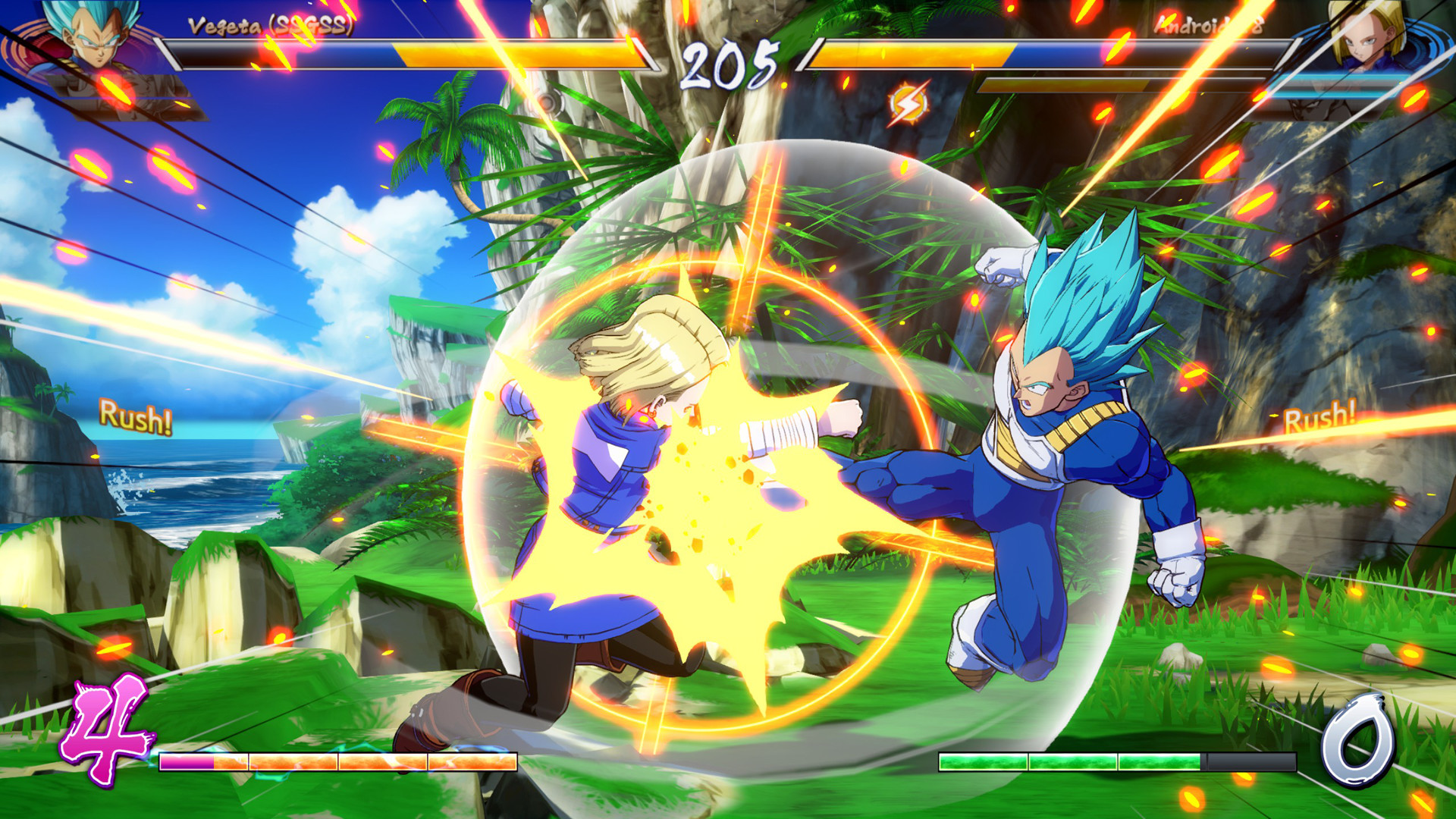 DBFZ) Gameplay de Goku e Vegeta SSGSS e novo sistema com 7 esferas do dragão  revelados!