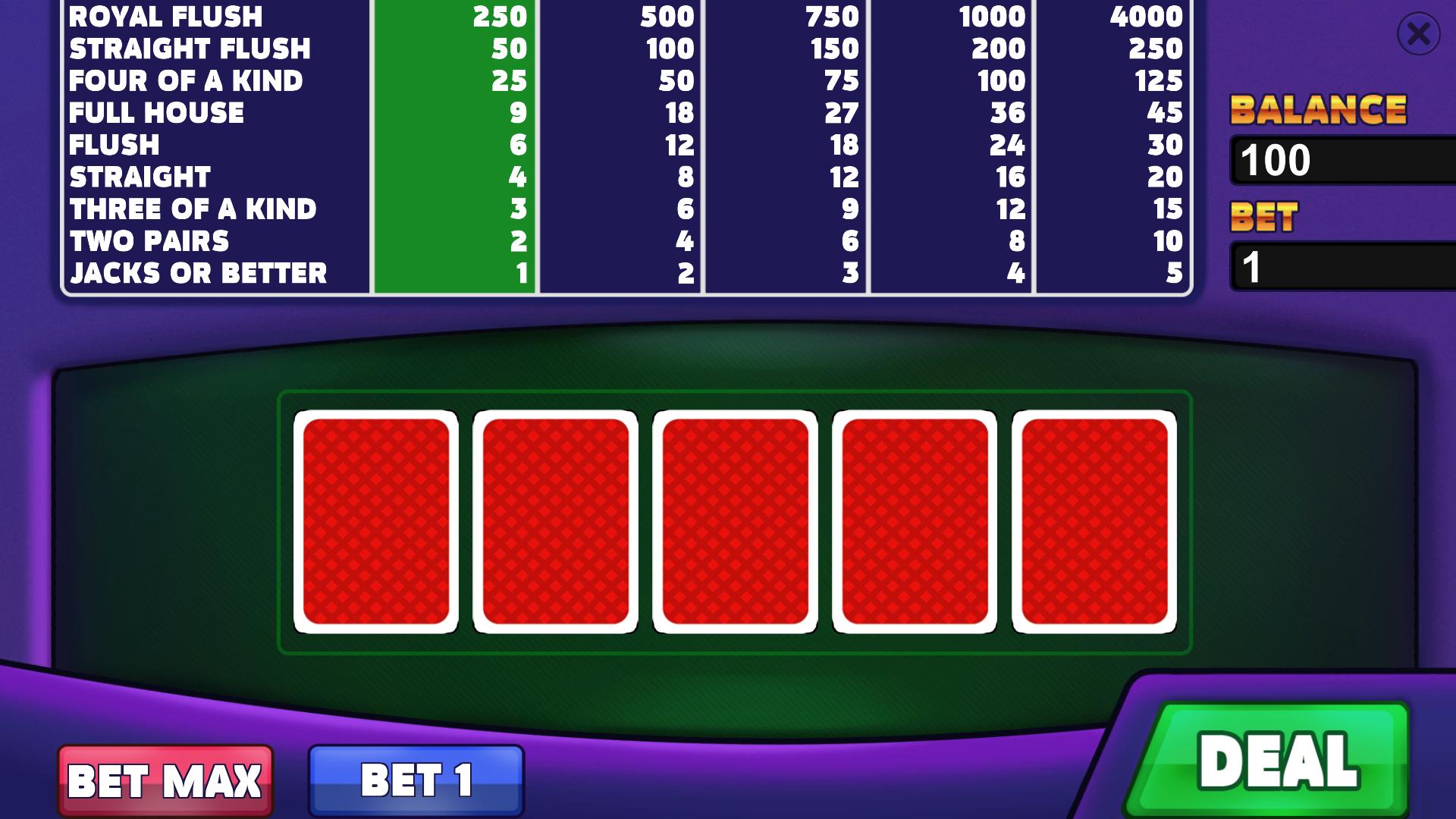 Royal Casino: Video Poker screenshot screenshot 1