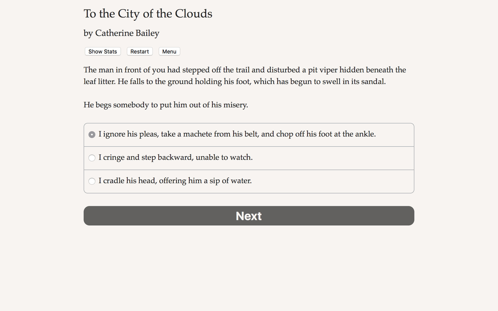 To the City of the Clouds Demo #0
