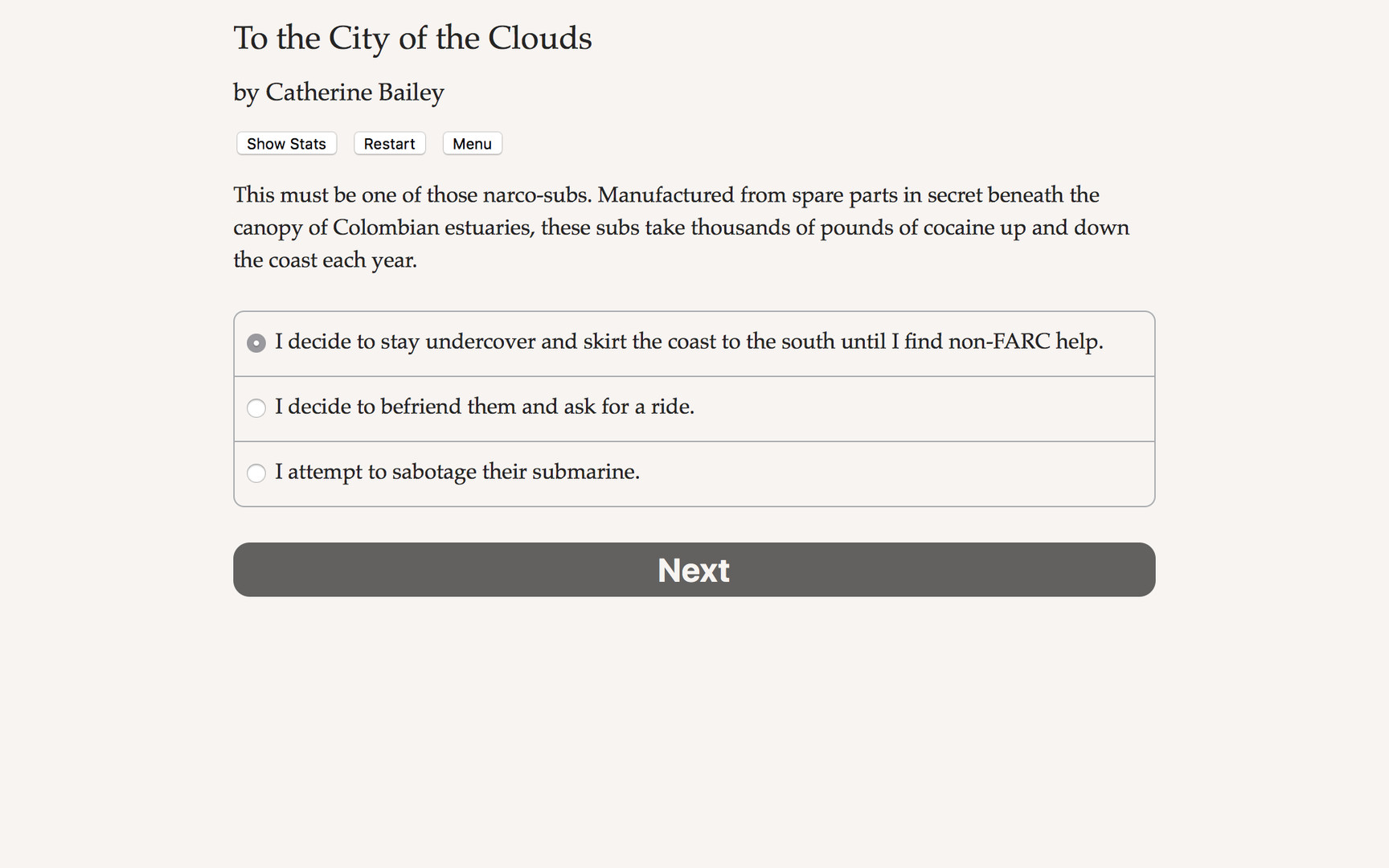 To the City of the Clouds Demo #3
