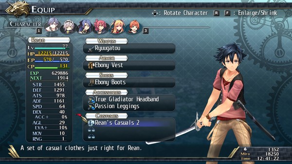 The Legend of Heroes: Trails of Cold Steel II - All Casual Clothes