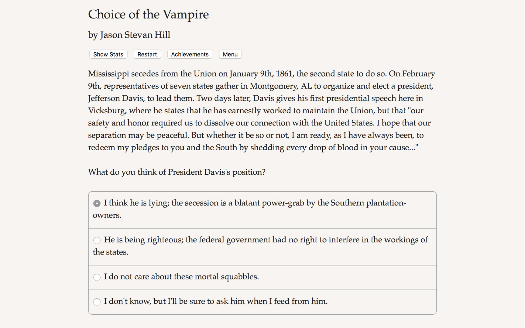 Choice of the Vampire Featured Screenshot #1