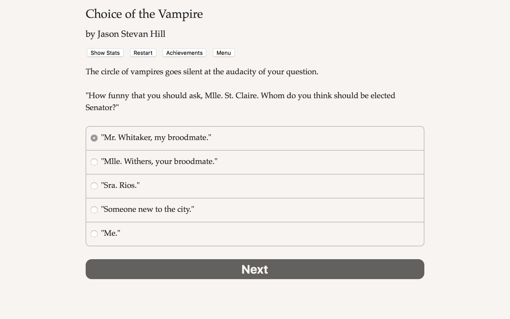 Choice of the Vampire Demo #4